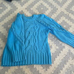 Club Monaco oversized bright blue chunky sweater XS